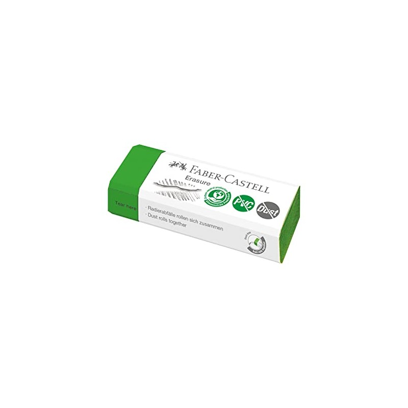 Faber-Castell Eraser Erasure PVC-free & Dust-free - Blister card of