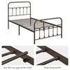 Yaheetech 2 Pcs Twin Bed Frame Metal Platform Bed with