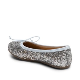 Bisgaard Unisex Children's Lucy Ballet Flat, Silver glitter