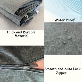 KINGSUSLAY XL Door Laundry Hamper, Hanging Hamper with Large Openging, Hanging Laundry Hamper Storage Bag，Door hampers for Laundry of Home, Dorm, or Travel(Heather Grey, 36x22 Inch)