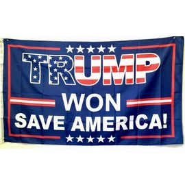 3X5 TRUMP WON SAVE AMERICA TRUMP VANCE 2024 KAMALA SUCKS FLAG BANNER 100D R1