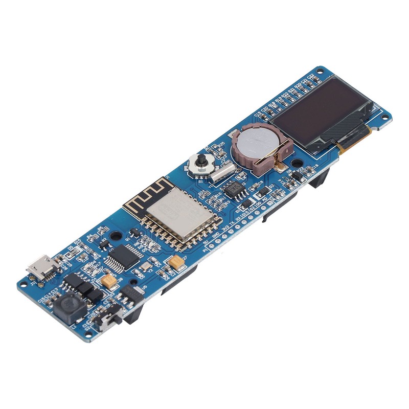 ESP8266 Clock Module Development Board with 0.96in OLED Display 18650