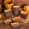 Tessco 60 Pieces Mini Paper Loaf Pans Disposable Rectangle Paper