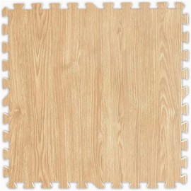 TANSU NO GEN 3/8 Inch Thick Printed Foam Tiles, Wood Grain Interlocking Foam Floor Mats, Anti-Fatigue Flooring, 32 Tiles, Oak, – Produced by Japan. 18710013(97852)