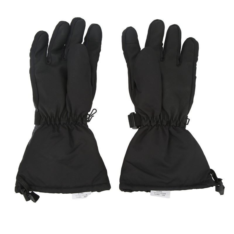 One Pair Heated Gloves Unisex Black XL 3 Gears Temperature