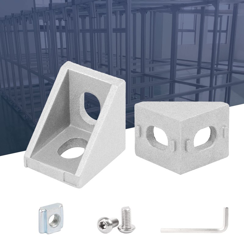 2020 Aluminum Profile Connector Set,20pcs Corner Bracket+40pcs 20 Series M5