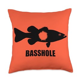 Angler, Fischer, Angel Fish Fish Outifts And Gifts Angel, Angler, Fisherman Outfit Bass Fishing Throw Pillow, 18x18, Multicolor