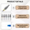 keyxer Pack of 5 Tungsten Carbide Nail File Bits, Nail