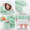JOYWOO Green Oversized Wearable Blanket Hoodie, Cat lovers Long Hoodie