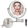 RECKODOR Bathroom Magnifying Makeup Mirror Wall Mounted with Light, Hardwired
