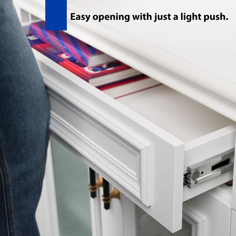 LONTAN 5 Pairs Push to Open Soft Close Drawer Slides