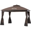 JANCANOPY Replacement Cover for 10X12Ft Oakmont Gazebo L-GZ1188PST-A,Pinehurst Gazebo L-GZ1188PST,Brown
