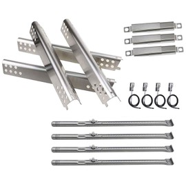 Grill Replacement Parts for Charbroil Advantage Series 4 Burner 463344015, 463343015, 463433016 Gas Grills, Stainless Pipe Burner, Heat Plate Tent Shield, Adjustable Carryover Tube, Grill Igniters