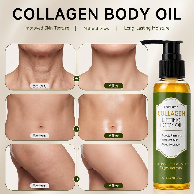 Collagen Lifting Body Oil for Skin, Hydrating Moisturizing Body Oil