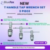 BlueFox 3-Piece T-Handle Tap Wrench Set – Precision Tap Holders