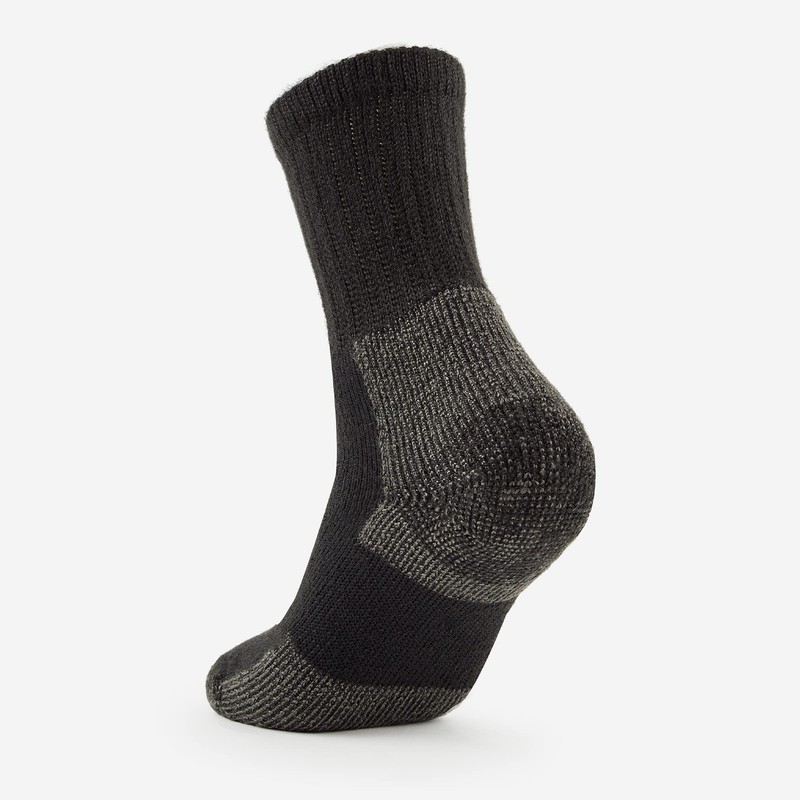 thorlos mens Kx Max Cushion Crew Hiking Socks, Black, Medium