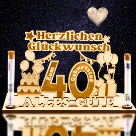 Virtue Yun 40th Birthday Money Gifts Wood, 40th Birthday Gift Women & Men, Money Gifts Birthday, Decoration Gifts, 40 Years Happy