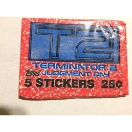 Terminator 2 Judgment Day Stickers Trading Cards One Unopened Pack
