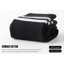 Gendewiner Cotton Pilates Yoga Socks EU 35-42 Stopper Socks for Men and Women, r_1pair-black, 3-8