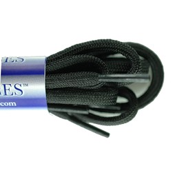 TZ Laces Laces Cord/Round 5mm Strong Shoe Boot Hiking Laces (120cm, Black)