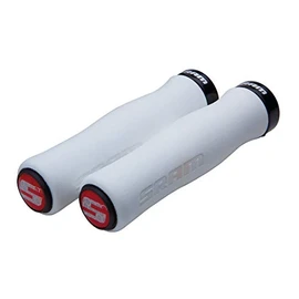Sram MTB Locking Grips Contour Foam with Single Black Clamp and End Plugs 129 mm - White