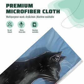 LXCSBD Cute Cat Kitchen Dish Towels Set of 2 Couple Pink Blue Cartoon Dish Towels Hand Towels for Kitchen Farmhouse Holiday Home Decor Gifts for Women,Housewarming Gifts 16"x24"