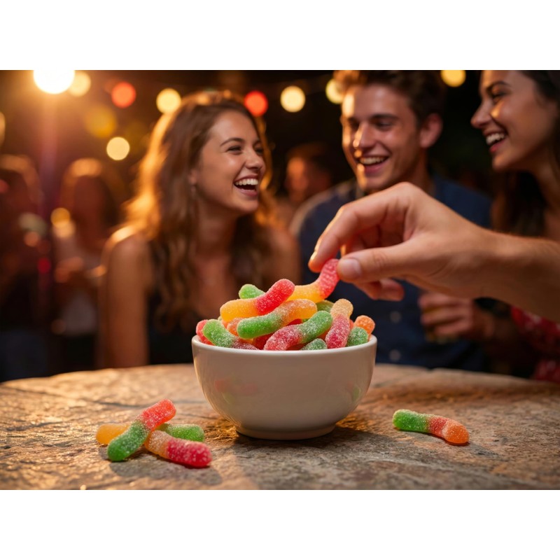 Smarty Stop Gummy Worm Candy – Edible Fruity Flavored Confectionery