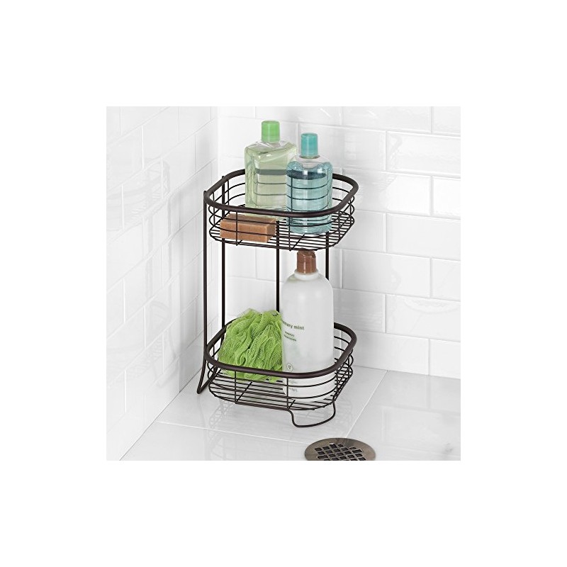 iDesign Forma Free Standing Bathroom or Shower Storage Shelves for