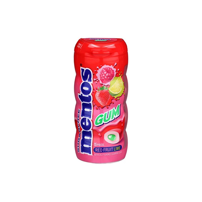 Mentos Gum - Red Fruit Lime - Sugarfree (Pack of