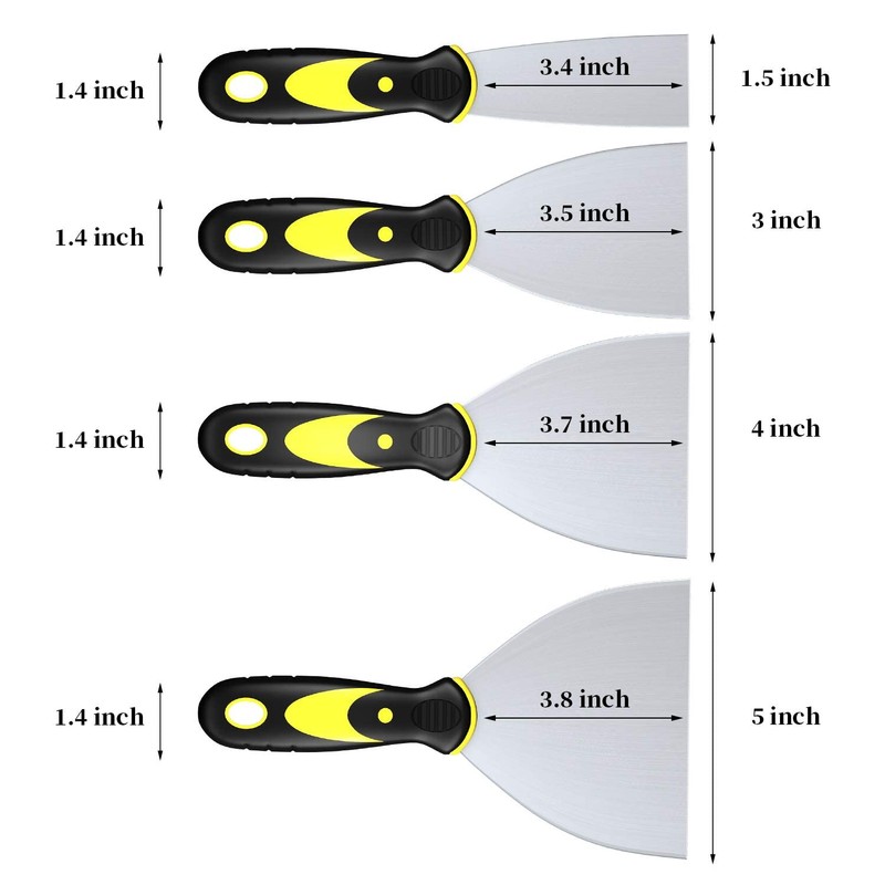 DEKEones Putty Knife Scrapers, Spackle Knife, Metal Scraper Tool for