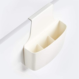 Zeller 14720 Utensil Holder with Hanger Plastic White Approx. 28 x 8.5 x 34 cm Bathroom Utensils Kitchen Organiser
