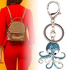 2 pieces metal key ring, octopus shaped keychain, cute keyring