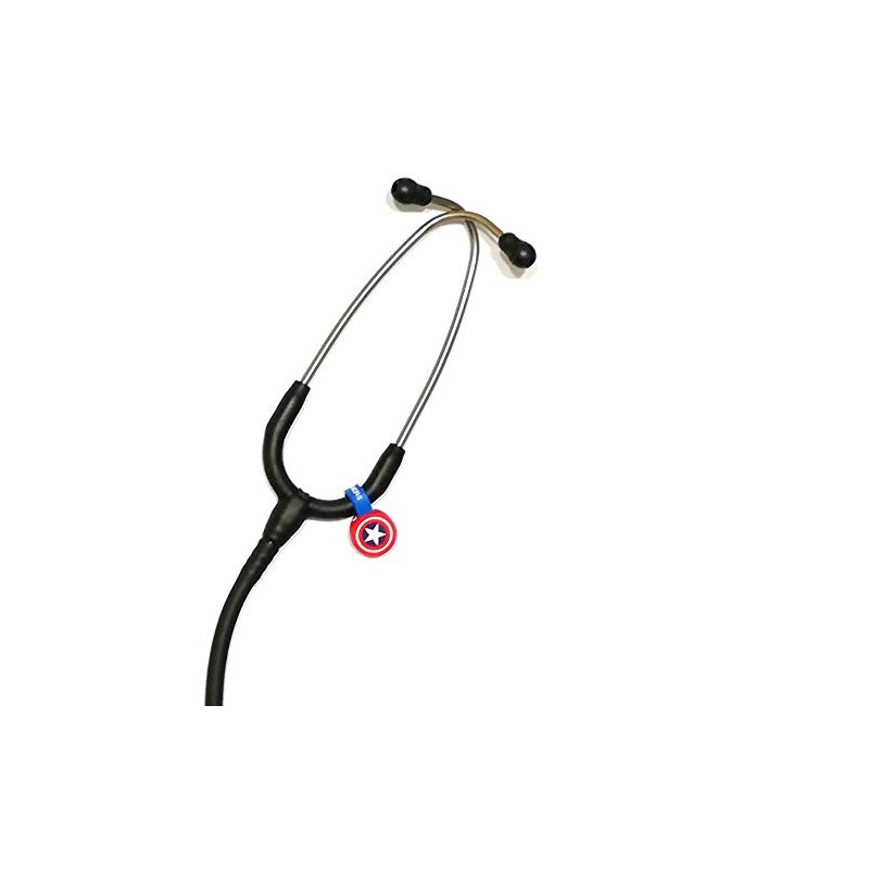 Stethoscope Charms Clip - Medical Gift (Captain America), Medical Charms