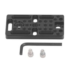 Camera Cheese Easy Plate Multipurpose Quick Release Cheese Expansion Board with 1/4 3/8 Thread Hole Cold Shoe Mount for Arri Locating Hole