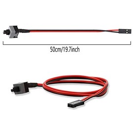 Cable protector de 2 pines SW para computadora de placa base de PC, cable de alimentación con botón de encendido y apagado