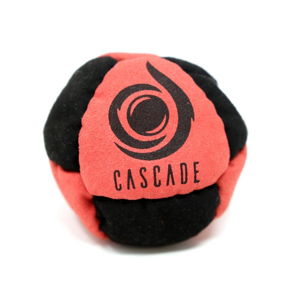 Cascade Pro 8 Panel Hacky Sack - Pro Freestyle Footbag - Trick Foot Bag (Red/Black)