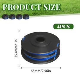 Viilich Grass Trimmer Replacement Spool for Ryobi RAC123, Replacement Grass Trimmer Spool Works with Ryobi RLT4027, RLT4125, RLT5027, RLT6030, RLT5127, RLT6130-5132002670, 1.6 mm x 8.3 m