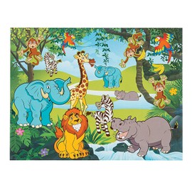 Fun Express Zoo Sticker Scene - Stationery - VBS Vacation Bible School Supplies/Decor - 12 Pieces
