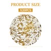 20 pieces of golden placemats, round gold foil placemats, shiny