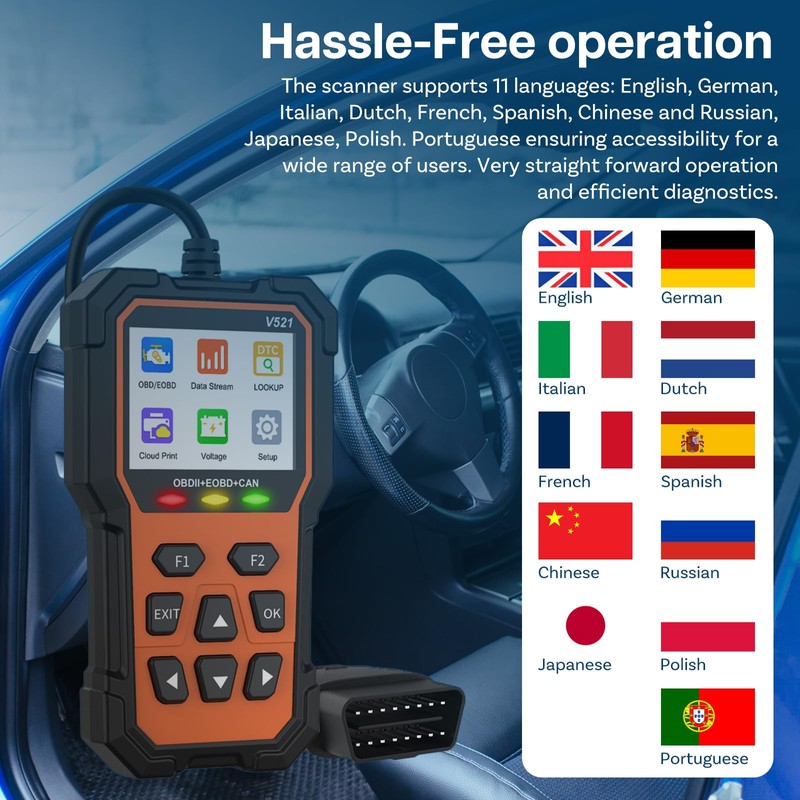 OBD2 Scanner Diagnostic Tool [Upgraded] by MMOBIEL - Check Engine