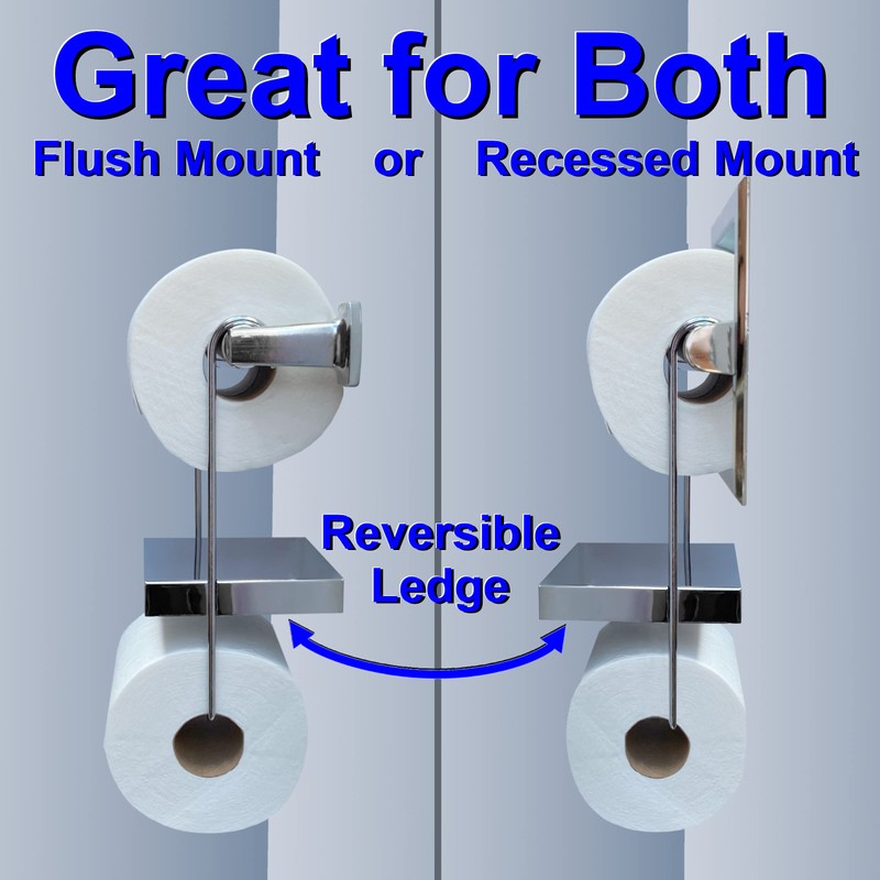TP Pal Ledge – Hanging Extra Toilet Paper Roll Holder