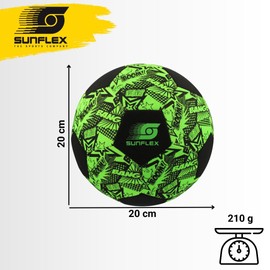 Sunflex® Neoprene Accessories Football Funky Boom | Beach Football for Barefoot Playing | Soft and Durable for Beach, Meadow and Water | Soccerball | Kicking for All Age Groups