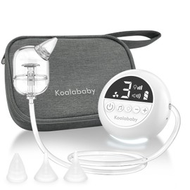 Koalababy Electric Nasal Aspirator for Baby – Hospital-Grade Nose Suction, 9 Suction Levels, Baby Nose Sucker, Nasal Cleaner, Night Light & Music, Soft Silicone Tips, Travel Bag