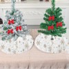 Christmas Tree Skirt, Round Shape Christmas Tree Stand, Snowflake White,