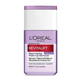 L'Oreal Paris Revitalift Filler Hyaluronic Acid Fragrance Free Plumping Eye & Lip Waterproof Makeup Remover suitable for Sensitive Skin