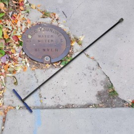 MintCraft WMT60343L Water Meter Key, 3/4 in Dia x 60 in L, Steel, Black