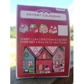 Holiday Time DIY Advent Calendar 24 Individual Little Houses To Fill And Number