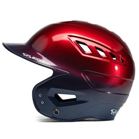 Boombah DEFCON Metallic Gloss Fade Batting Helmet NOSCAE Metallic Red/Metallic Navy - Size Senior 7" - 7 3/4"