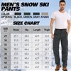 liyiyiyia Men's Winter Skiing Pants, Waterproof Windproof Fleece-Lined Softshell Pants