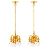 Zerodeko Mini Chandelier 2-Pack Dollhouse Ceiling Lights Hanging Lamp Accessories
